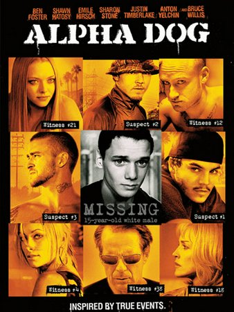 Alpha Dog, Emile Hirsch, Justin Timberlake, Anton Yelchin, Ben Foster, Shawn Hatosy, Bruce Willis, Sharon Stone, Christopher Marquette, Lukas Haas, Alex Kingston